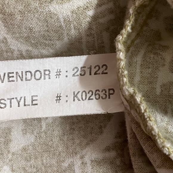 Vintage Pacific Scene Neutral Tan Floral Hawaiian Button Down Shirt Mens XL - Picture 13 of 13